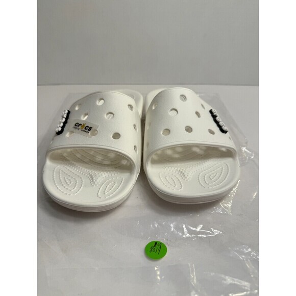 .8019 Crocs Classic Slip On Sandals White US-8 Mens - Picture 2 of 5